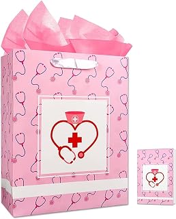 SICOHOME Nurse Graduation Gifts Bag - Nursing School Gifts with Tissue Paper for Her Women 13