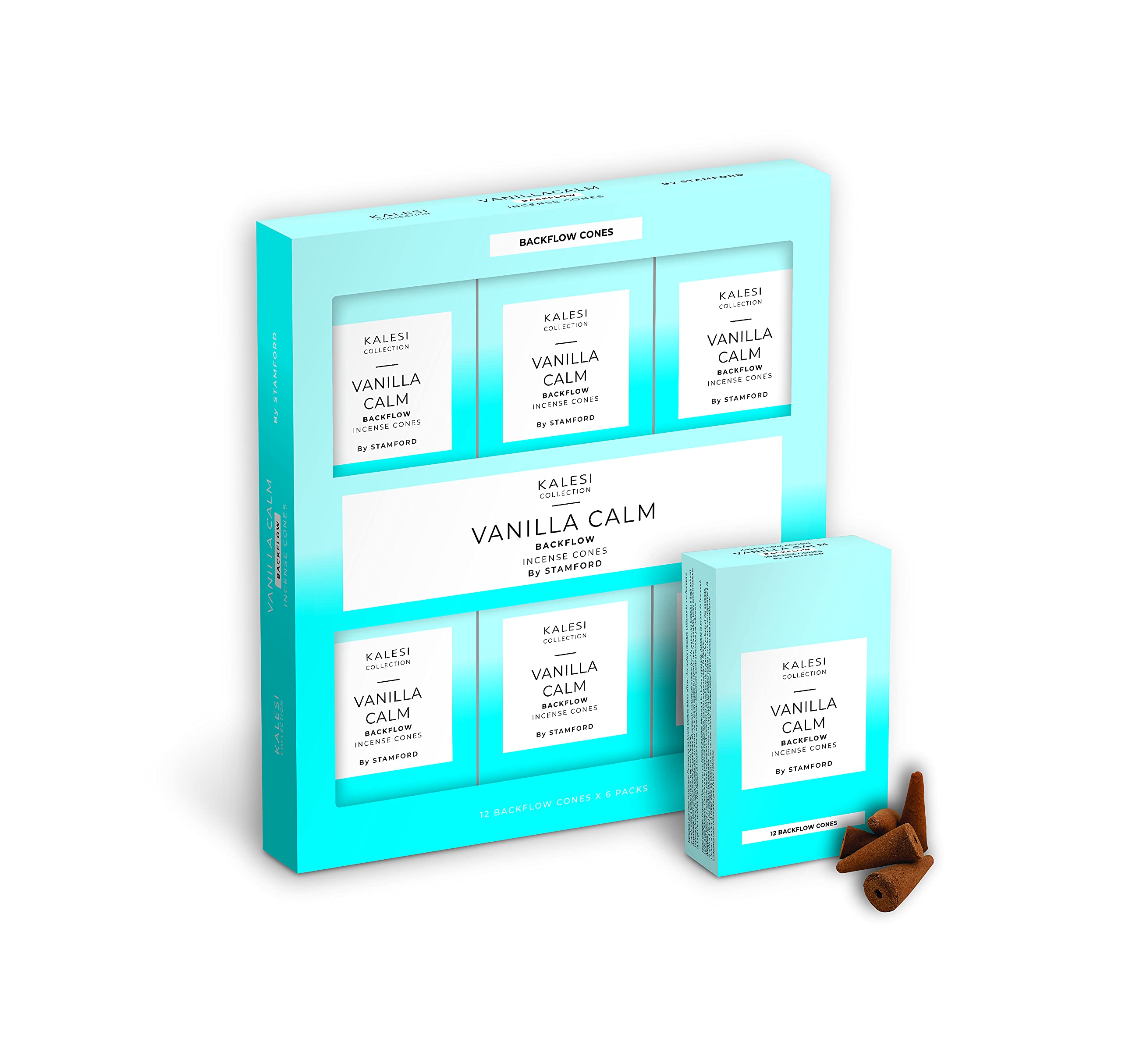 Kalesi Collection Vanilla Calm Backflow The By Stamford Incense Cones - Pack Of 6