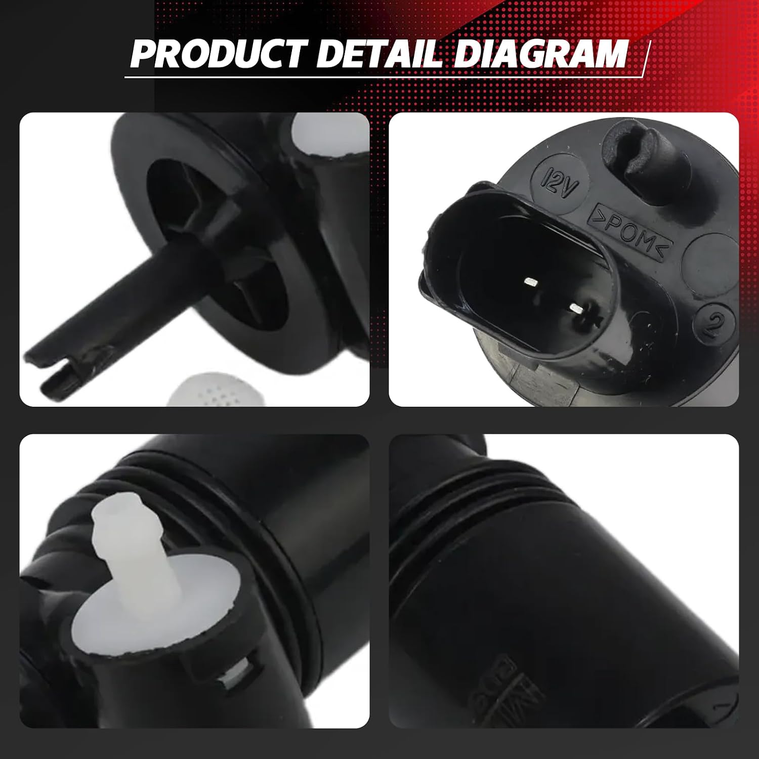 Windshield washer pump 2012-2019 For Benz A200 B200 GLA GLC GLK R350 GLE ML350 ML400 GL400 GL450 GLS GL63 AMG Replacement numbers# 2468660000,1648690321,1648690421,2318660021