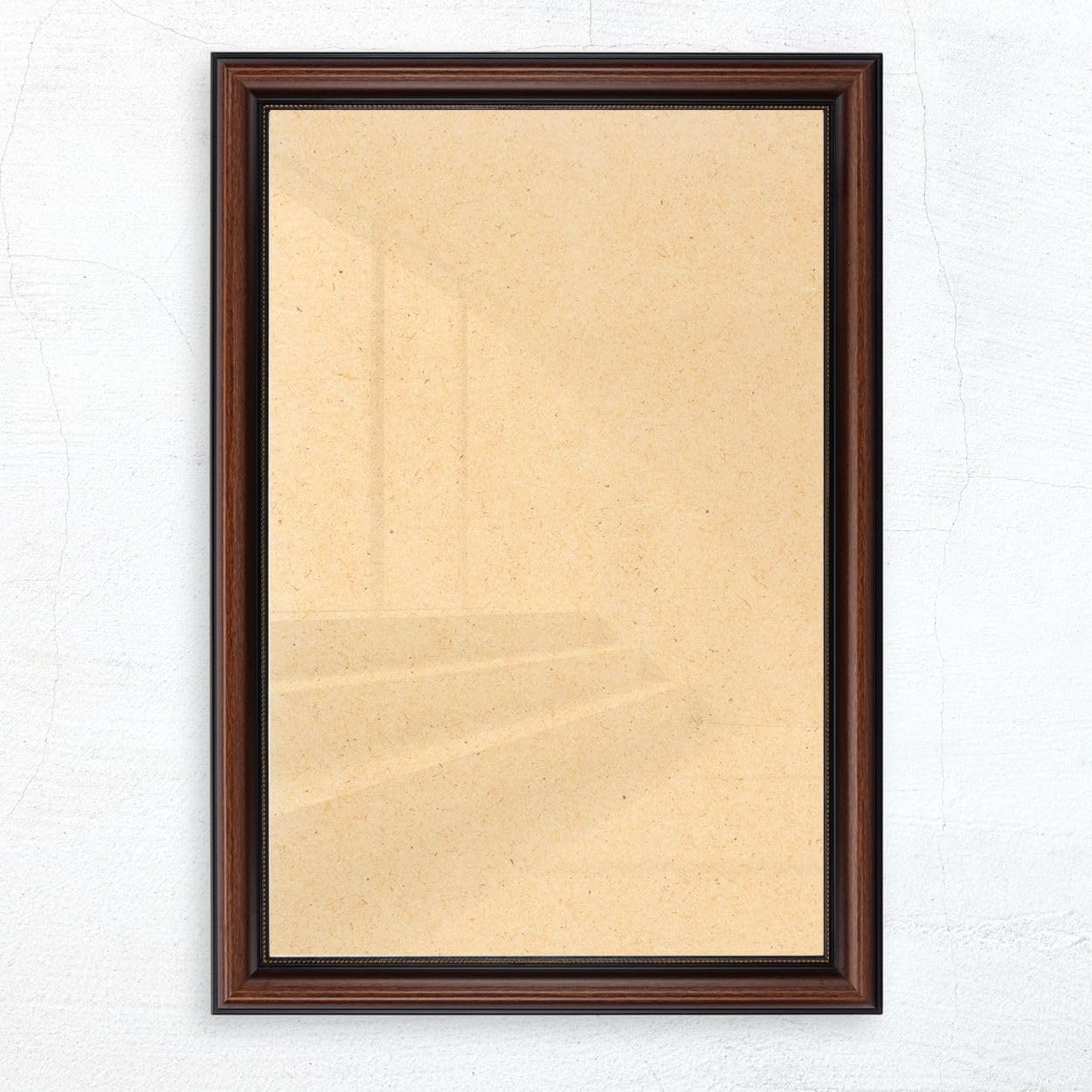 N°66 Barock Bilderrahmen 20x20 cm Bildmaß, Braun, Massivholz