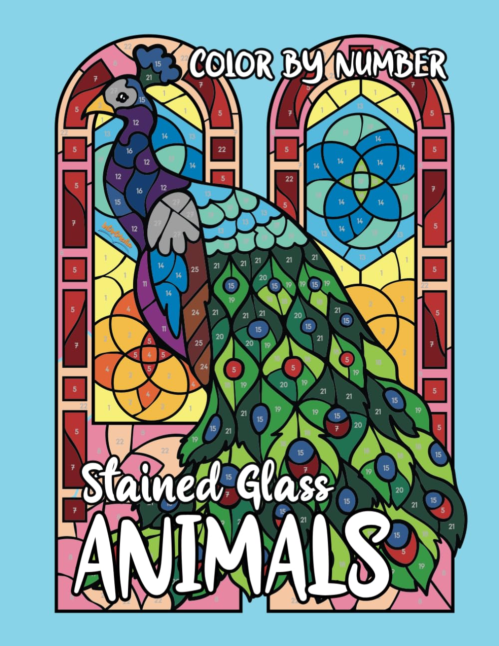 Color By Number Animals Stained Glass