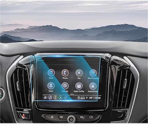 CDEFG Protector de pantalla de vidrio templado para Chevrolet Traverse LT Cloth 2018, 2019, 2020, 2020, 2021, 2022 2023, piel LT, RS, Premier y High