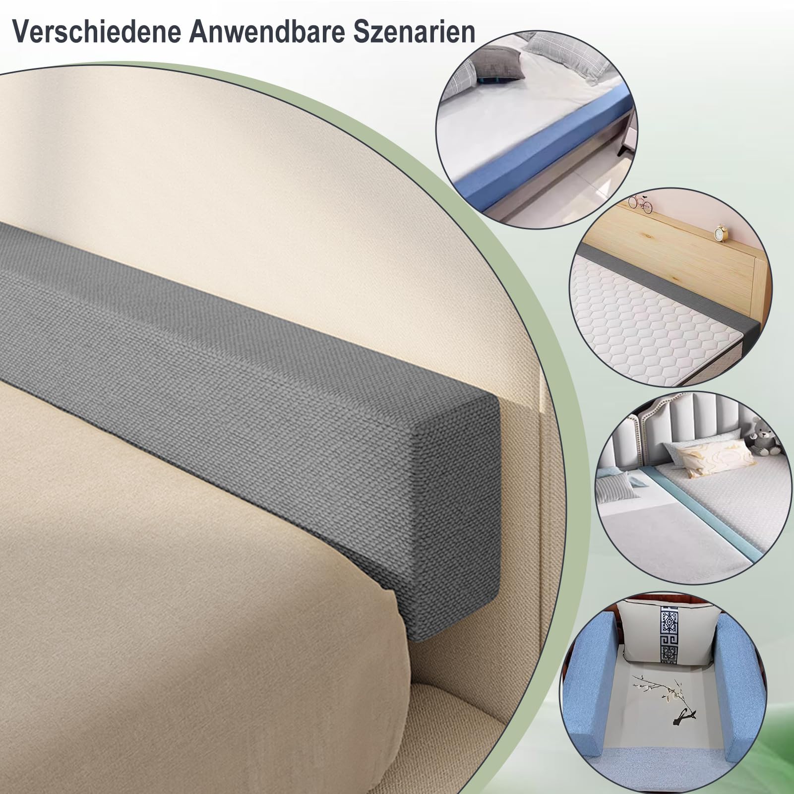 Benutzerdefinierte Größe Bettlückenfüller, Matratzenverlängerung, Lückenfüller Matratze Schließe Lücke Zwischen Kopfteil und Matratze, Einzel-/Doppel-/Kingsize-Bett
