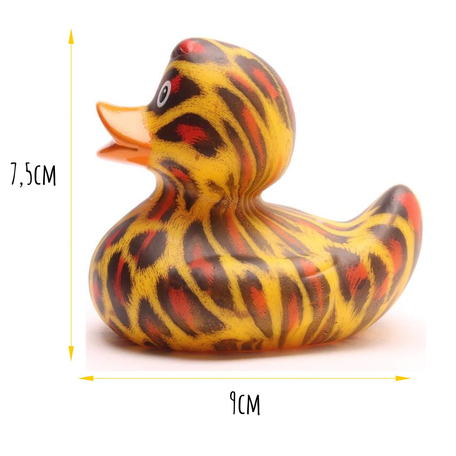 Schokoladen Quietscheentchen Badeente Schokoladen-Quietscheentchen – 8,5 Cm Badeente Aus Vinyl – Lustige Geschenkidee Für Naschkatzen & Sammler – Ohne Aufrechten Schwimm – Leiser Quietschton