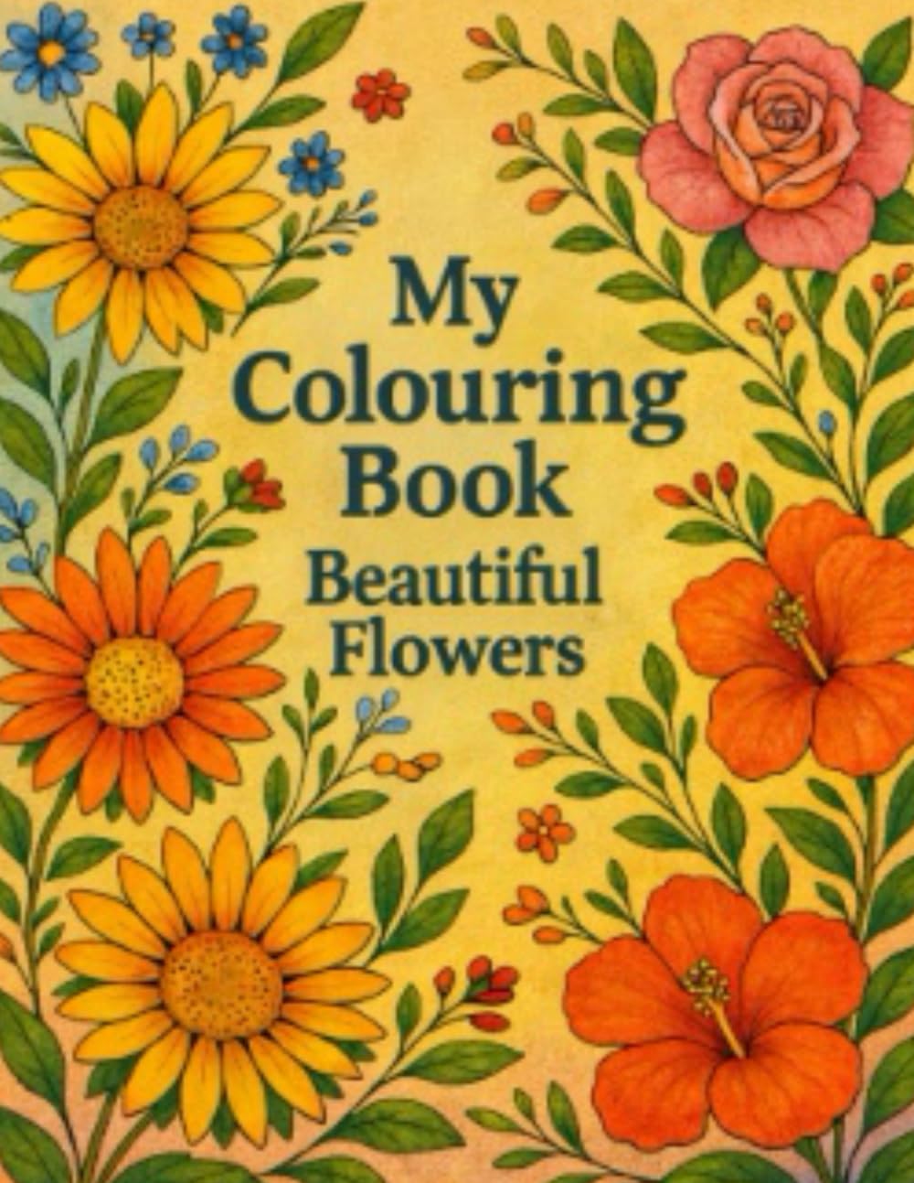 My Colouring Book: Beautiful flowers