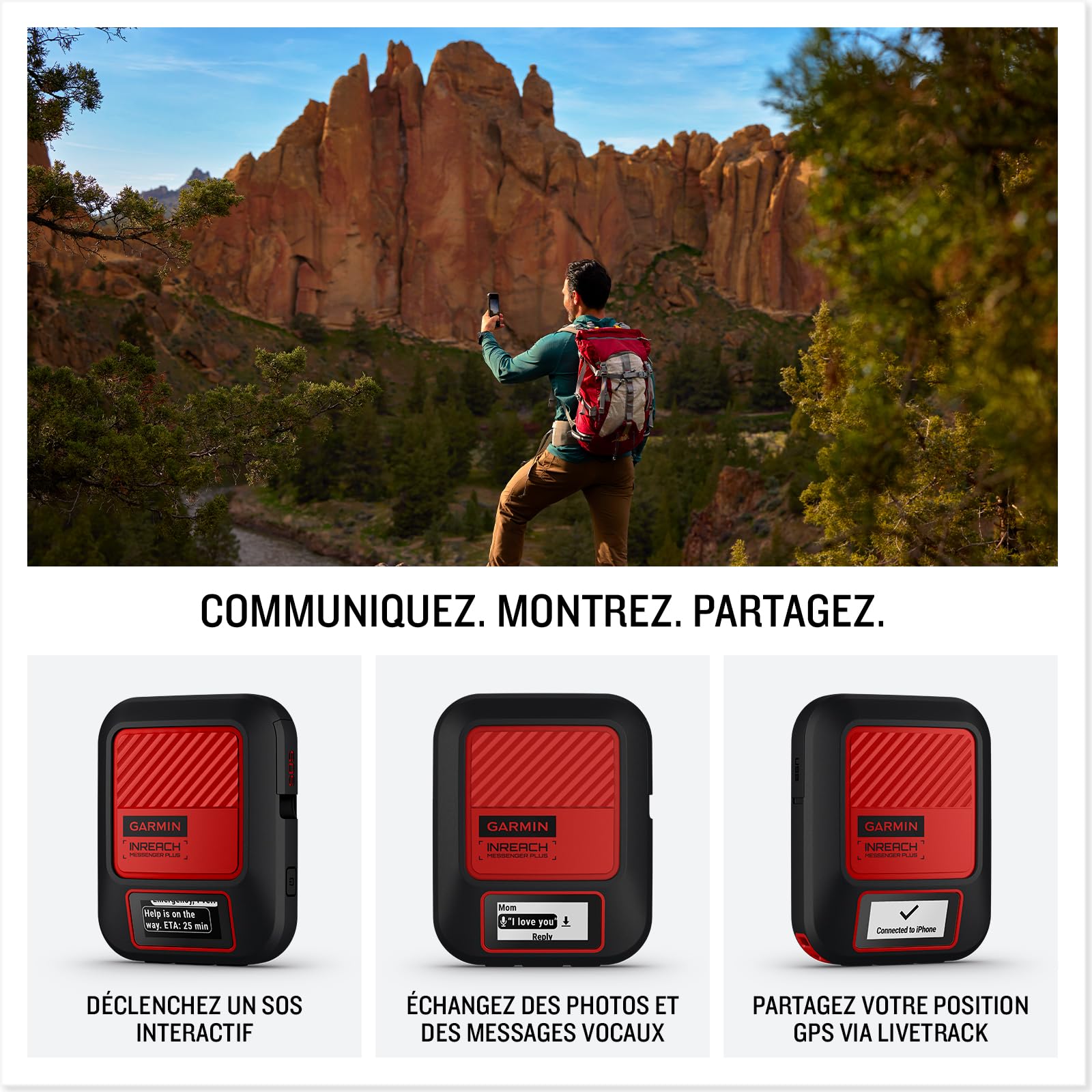 Garmin inReach Messenger Plus - Système de Communication Satellite avec SOS