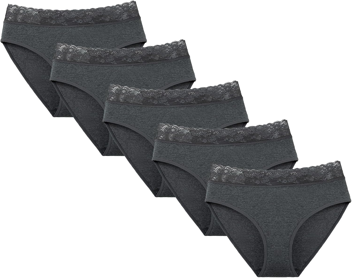 DGHM-JLMY Sexy Hipster Underwear For Women Lace Cotton Sexy Underwear Bikini Underwear Underpants Lace Briefs 5 Pack