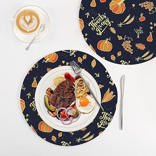 Miniatura 4 de Happy Autumn and Thanks Giving - Almohadilla resistente al calor, para ollas y sartenes calientes, absorbe agua, almohadilla de cocina para