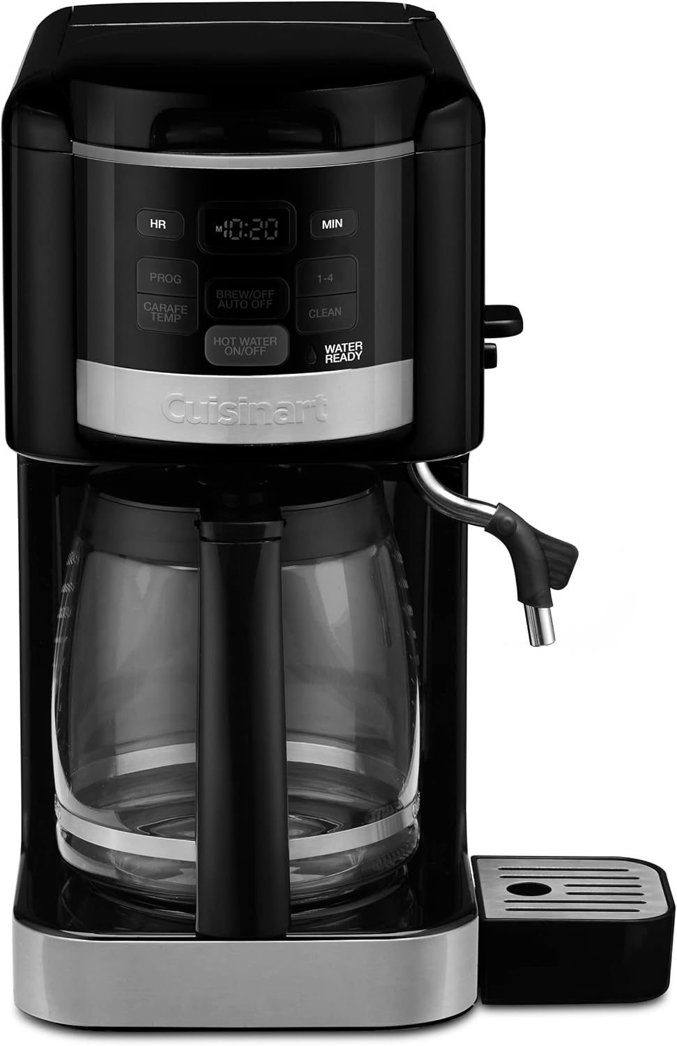 Cuisinart Air Fryer + Convection Toaster Oven, 8-1 Oven with Bake, Grill, Broil & Warm Options, Stainless Steel, TOA-70 & CHW-16 12-Cup Programmable Coffeemaker & Hot Water System New Black
