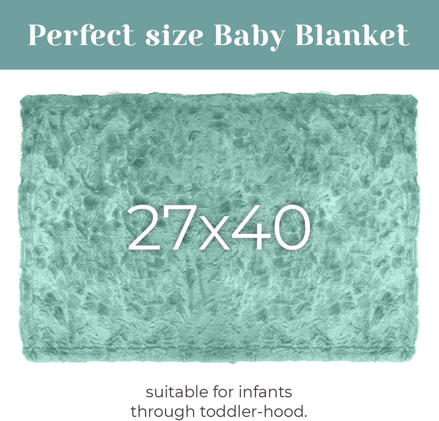 berry bebe Luxury Receiving Blanket,Personalized Baby Blankets, Personalized Baby Gifts, Boutique Style for Blanket for Boy Size 27x40 Inch (Opal Blue)