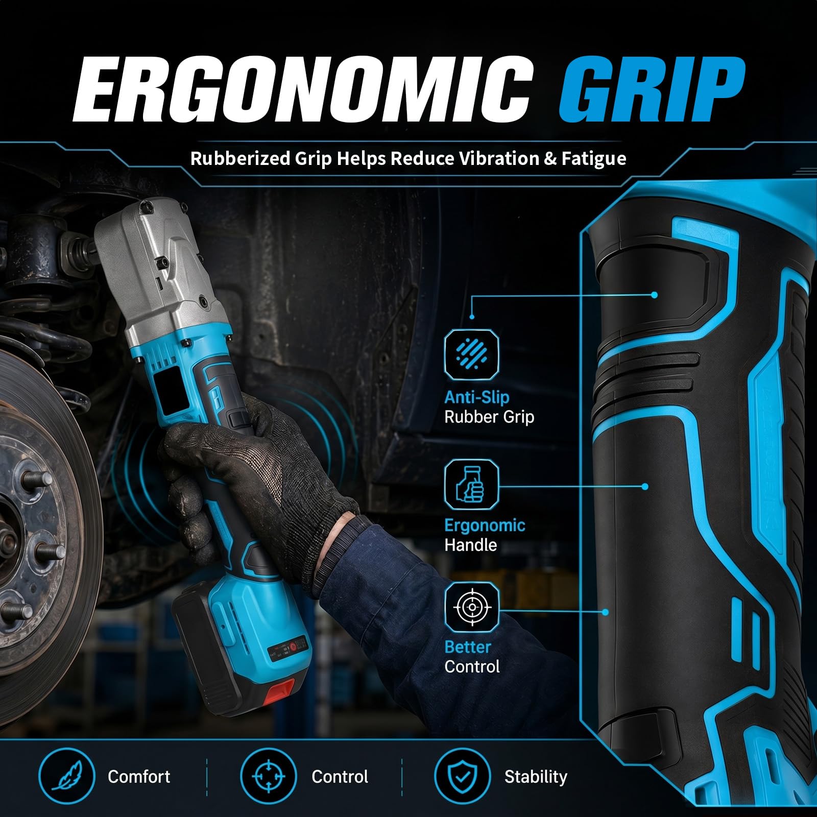 Cricchetto a Batteria da 1/2" Compatibile con Batteria Makita 18V - Chiave a Cricchetto 280Nm, Max 1500 Giri/Min, Avvitatore a Cricchetto Senza Fili con 5 Chiavi a Bussola per Riparazione Auto e