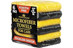 Edgeless Microfiber Towels for Cars - Scratch-Free Wax Removal & Buffing