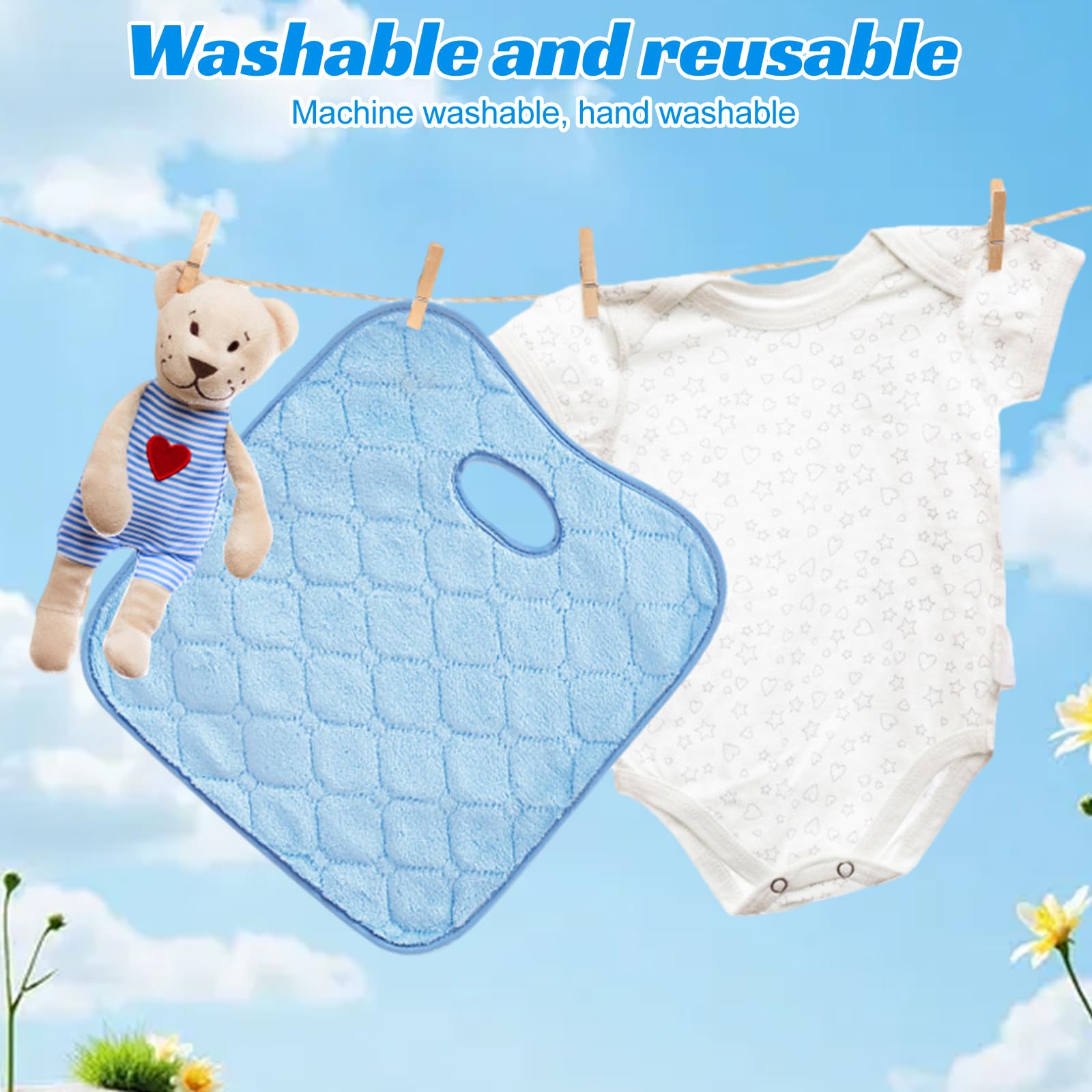 4 Pezzi Protezione Sedile Auto Bambini Cuscino per Seggiolino auto Protezione per Seggiolino Auto per Bambini per Addestramento Vasino Casa Viaggi Caldo Passeggino 32×30CM