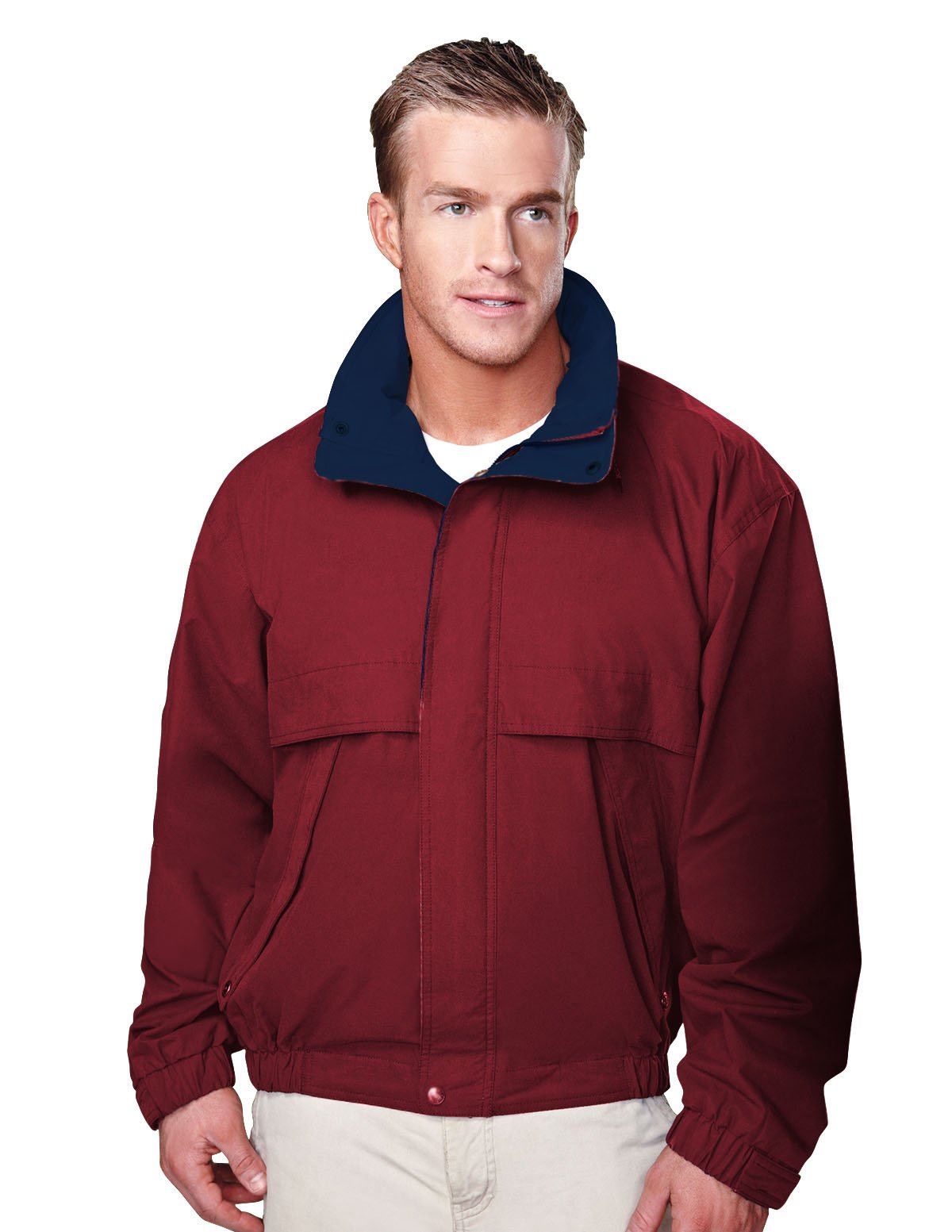 AFC Men's Poplin Jacket Concealed Hood Water Resistant Coat Big &amp; Tall Sizes