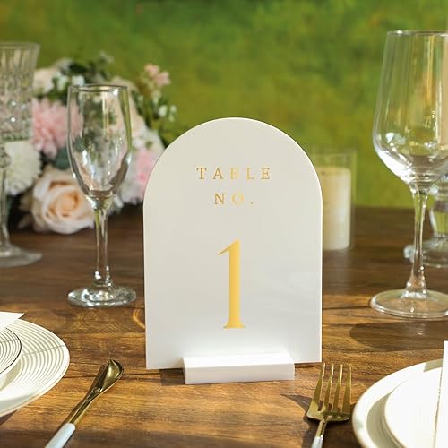 Miniatura 70 de UNIQOOO Paquete de 10 letreros de mesa de acrílico esmerilado de 8 x 10 pulgadas para boda con soportes, 1/8 pulgadas de grosor, hoja de letrero