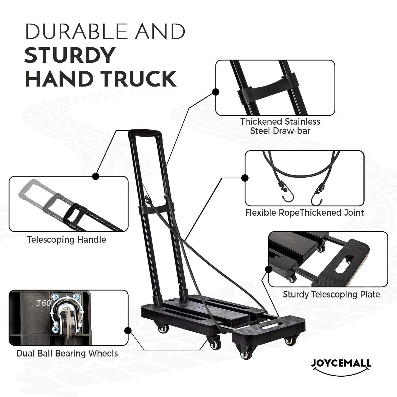 Carrello Pieghevole In Alluminio KADAX, Portata 70 Kg, Manico Telescopico - Leggero E Multifunzione Per Traslochi E Trasporti