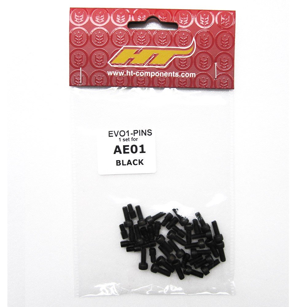 H.T. Enterprises HT Pedals Pedal pin kit, AE01, ME01, Black (Steel) - AE01 PIN KIT Black