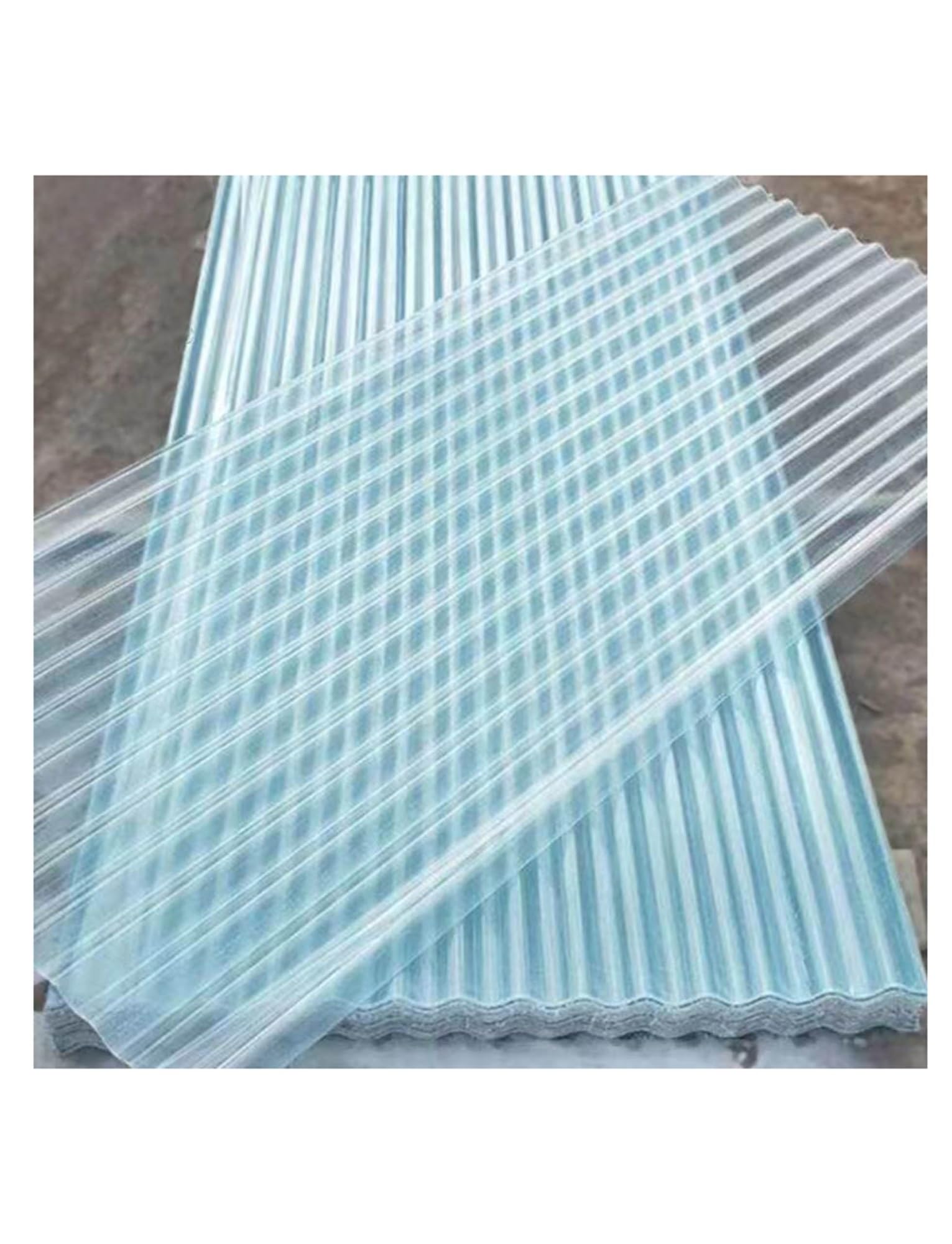 Chapas onduladas transparentes FRP de 120cm para tejados y porches ligeros 8