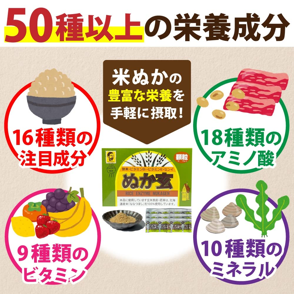 Amazon.co.jp: ヨネキチ ぬか玄 顆粒 食べる米ぬか ビタミン ミネラル