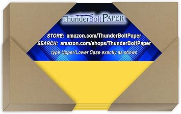 100 Golden Yellow 65lb Cover|Card Paper - 3" X 5" 3X5 Inches Photo|Card|Frame Size - 65 lb/Pound Light Weight Cardstock - Quality Printable Smooth Surface for Bright Colorful Results