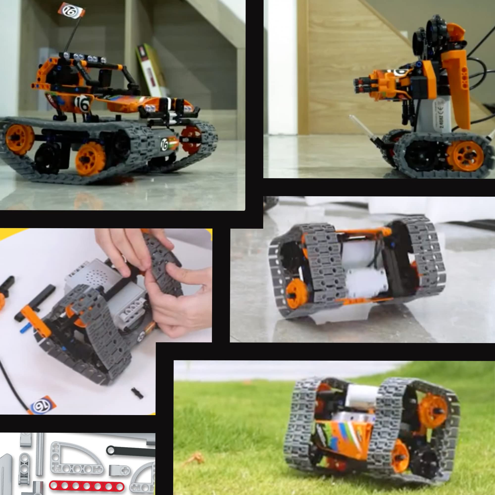 3in1 STEM Toys Remote Control Building Kit Tracked Car/Robot/Tank 2
