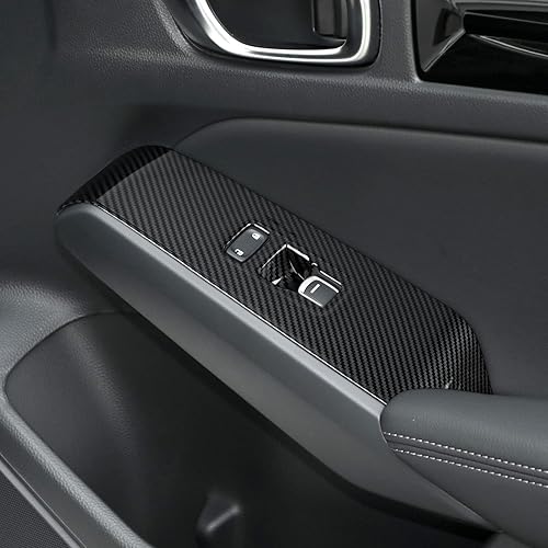 Miniatura 169 de Car Central Armrest Box Cover Decals for 2022 2023 2024 2025 Honda Civic 11th Gen Accessories ABS Carbon Fiber Interior Stickers