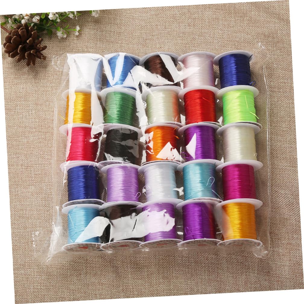 Lurrose 50rollen Elastische Kristallschnur Transparentes Fadenmaterial Für Schmuck Und Bastelprojekte Gemischte Farben
