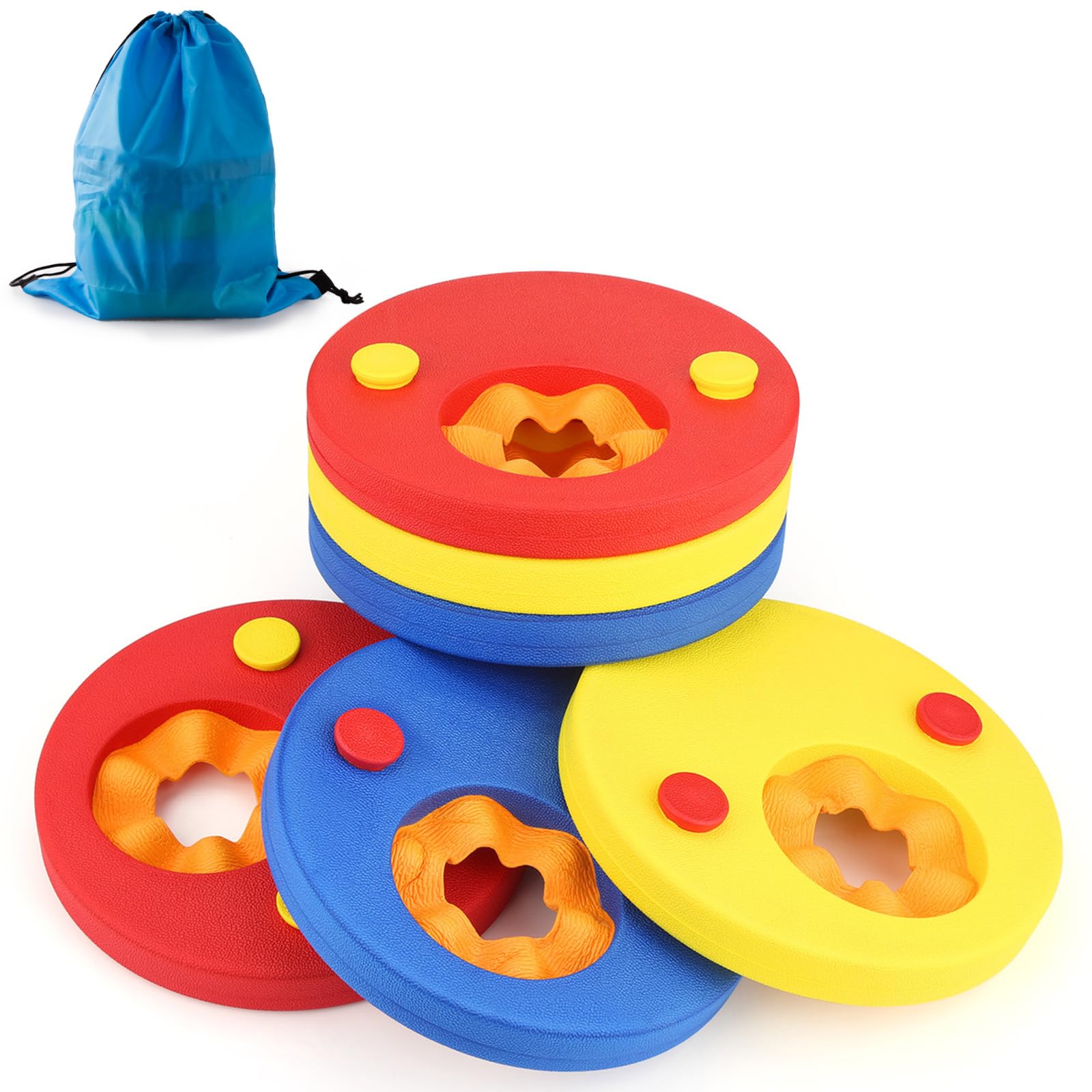 6PCS Arm Bands, Kids Arm Bands EVA, Colorful Foam Armbands Kids Swim Discs as Swimming Aids for kid 2 to 6, Lightweight Floating Swim Wings for Pool & Beach Safety