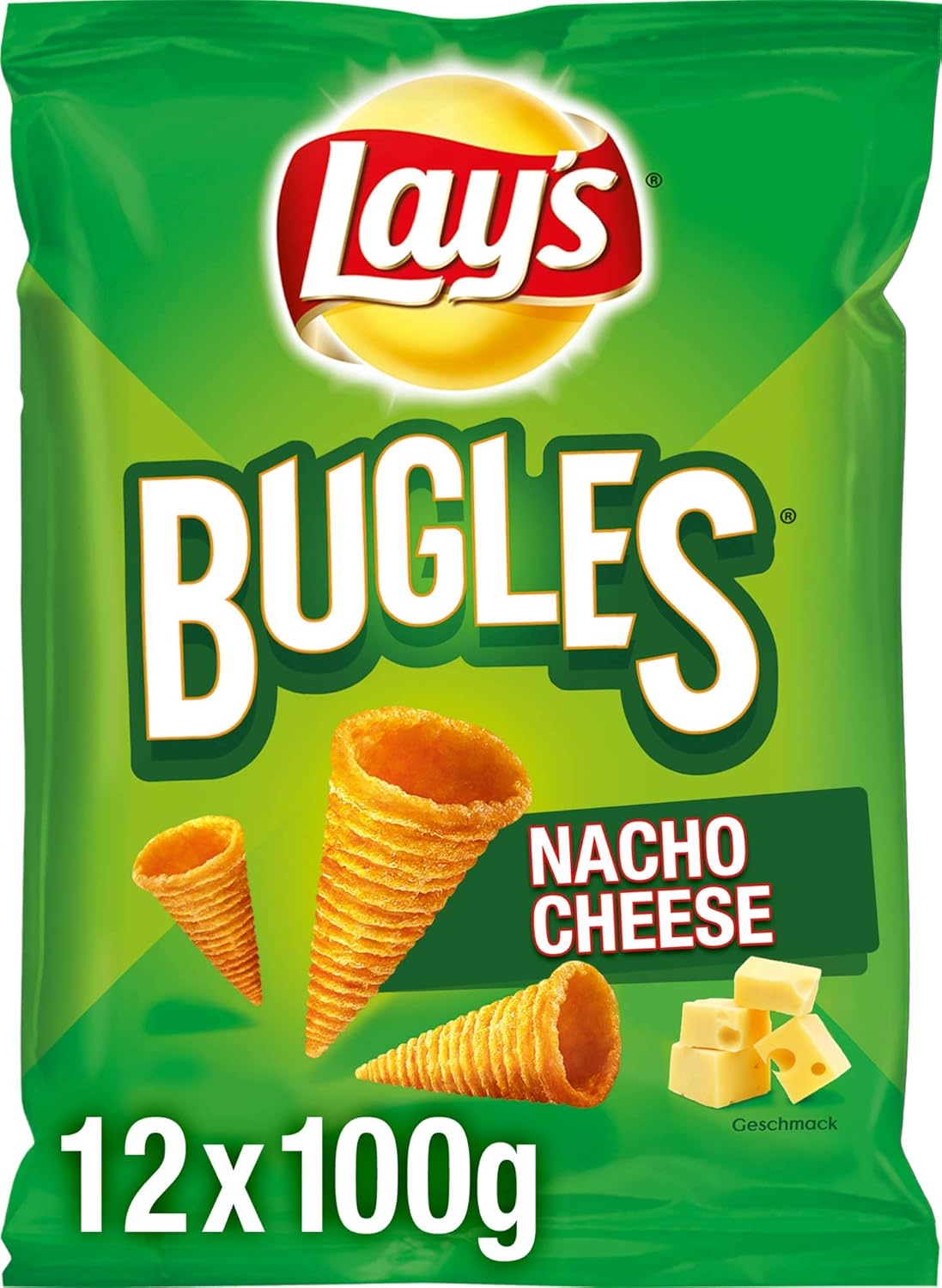 Lay's Bugles Nacho Cheese Herzhafter MaisSnack mit KäseGeschmack