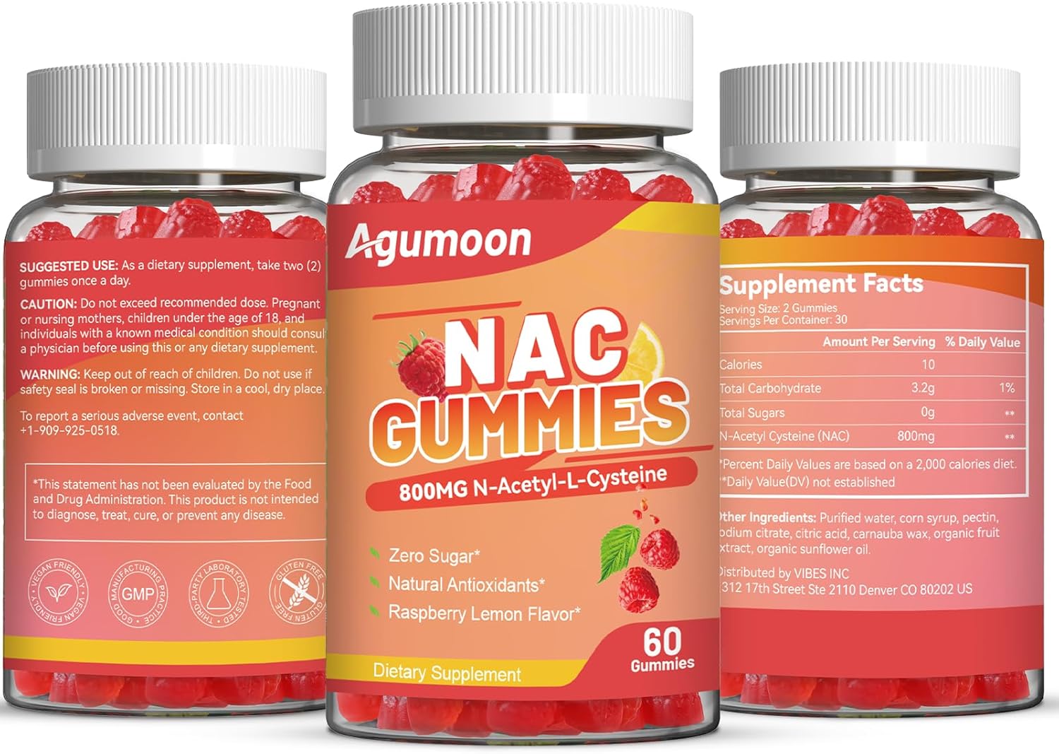 NAC Gummies for Kids & Adults 800mg, N-Acetyl Cysteine, NAC Supplement for Antioxidant and Immune Support, Sugar-Free - 120 Vegan Gummies - Image 8
