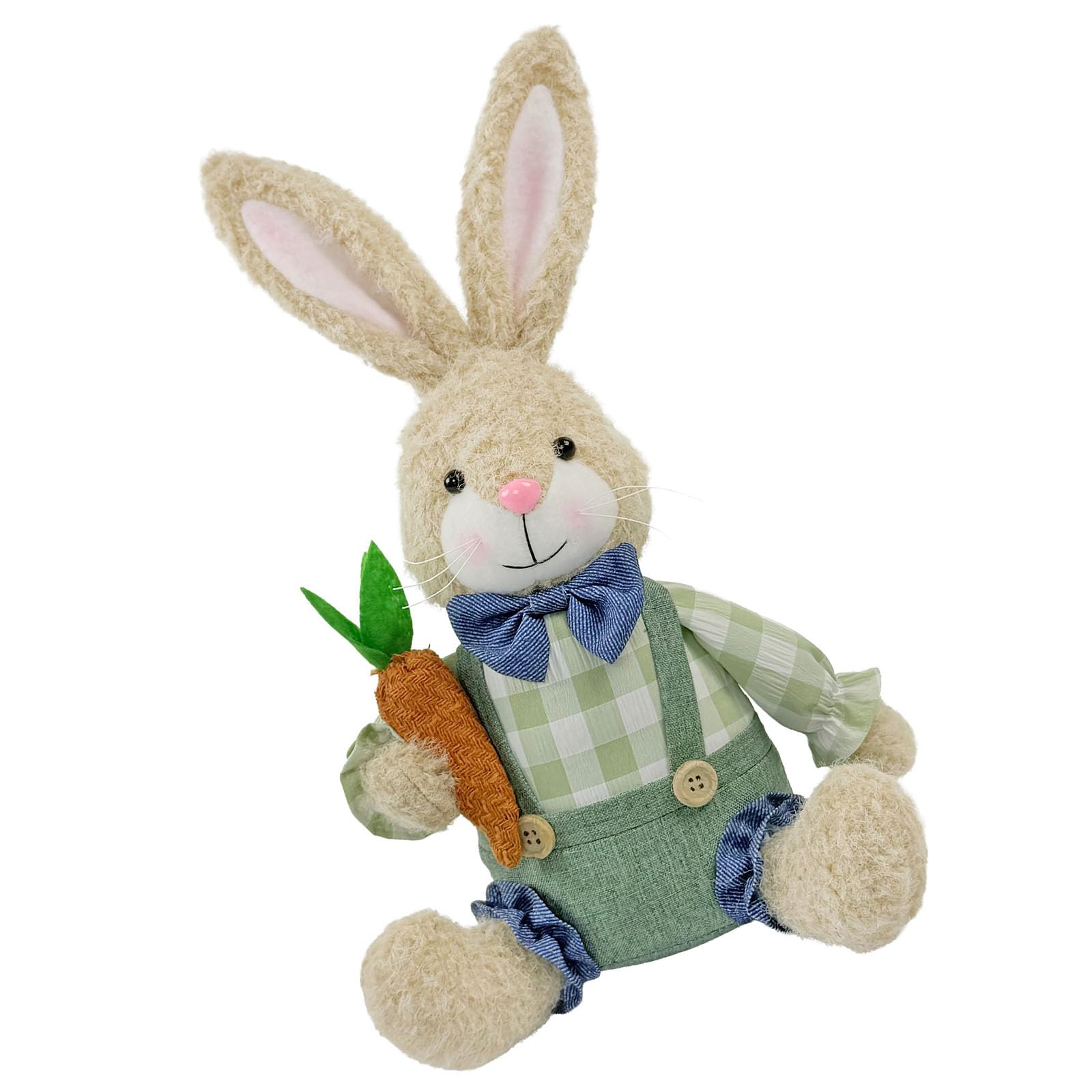 Sbshiouu Happy Easter Themed Rabbits Statue Sturdy Polyester Ornament Holiday Deck Option Seasonal Home Accessory