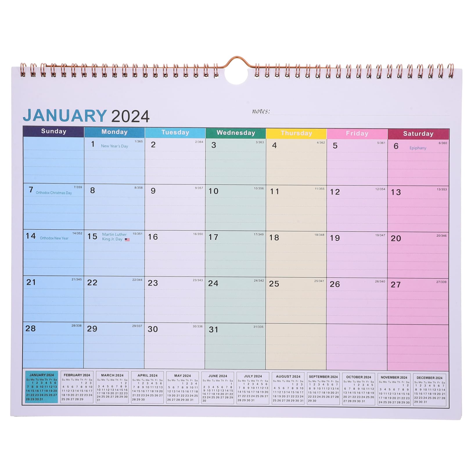 TEHAUX 3piezas Calendario De Pared Inglés Diseño Moderno y Minimalista Calendario De Regresiva Para Hogar Colgante De Meses