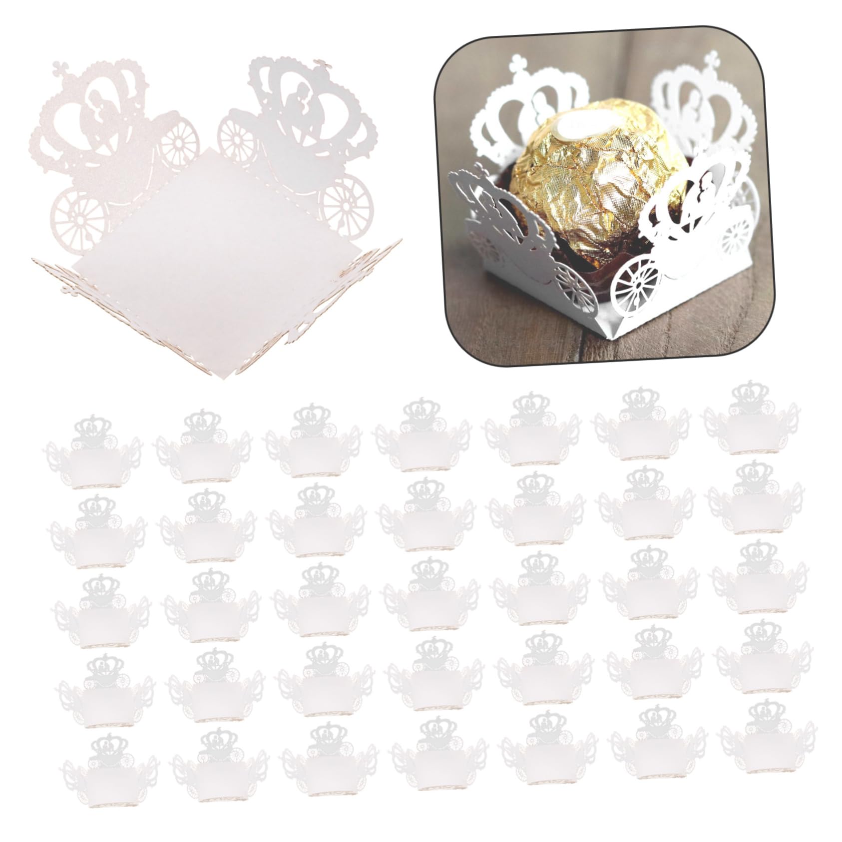 Didiseaon 5 Set Elegante Scatola Di Cioccolatini Porta Caramelle Carta Da Imballaggio Cioccolatini 50 Pezzi * 5