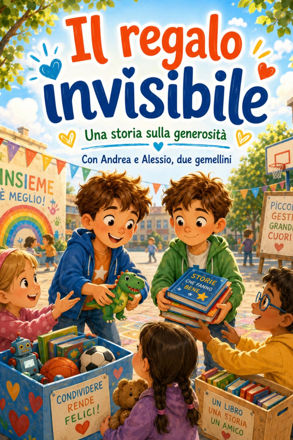 Il regalo invisibile. Una storia sulla generosità.: Con Andrea e Alessio, due gemellini
