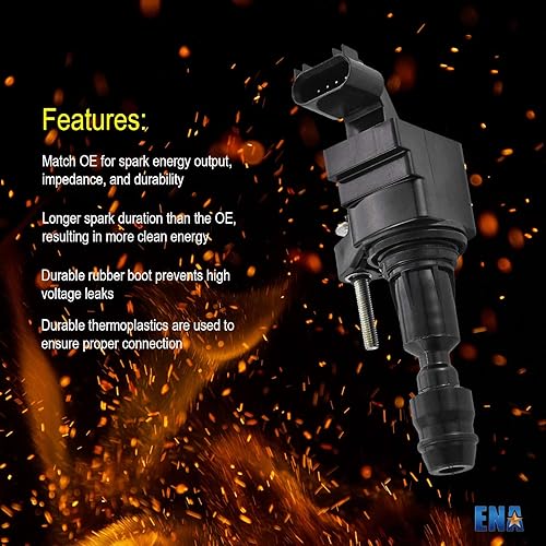 Miniatura 8 de ENA Juego de 4 bobinas de encendido compatibles con Chevy GMC Pontiac Saturn Malibu HHR Cobalto Equinox Terrain G6 24L 22L 20L repuesto para D522C