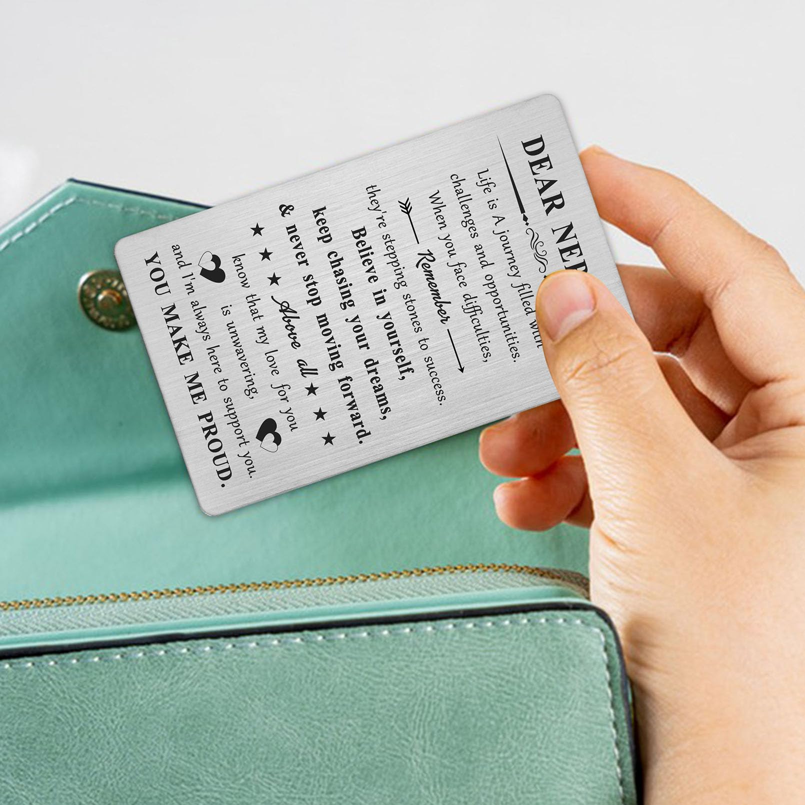 Carte D'Insertion De Portefeuille Pour Neveu,Cadeau D'Anniversaire