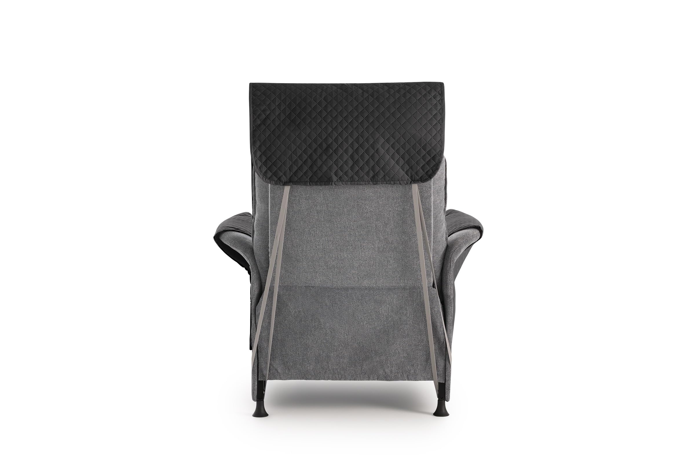Textilhome Copripoltrona Relax Reclinabile 1 Posto Adele – Salvadivano Trapuntato Reversibile Universale Nero | Copri Poltrona Antigraffio per Gatti, Antimacchia