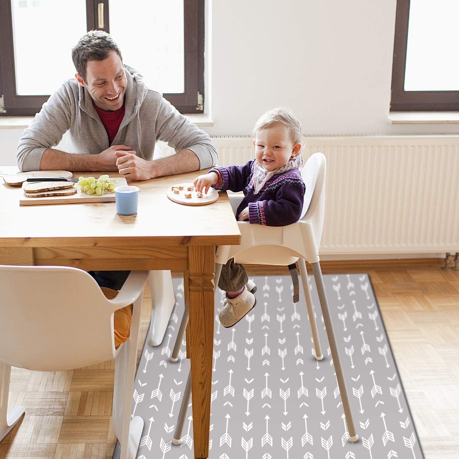 Lookka Highchair Splash Mat 43 43 Inch Large Waterproof Non - View #5