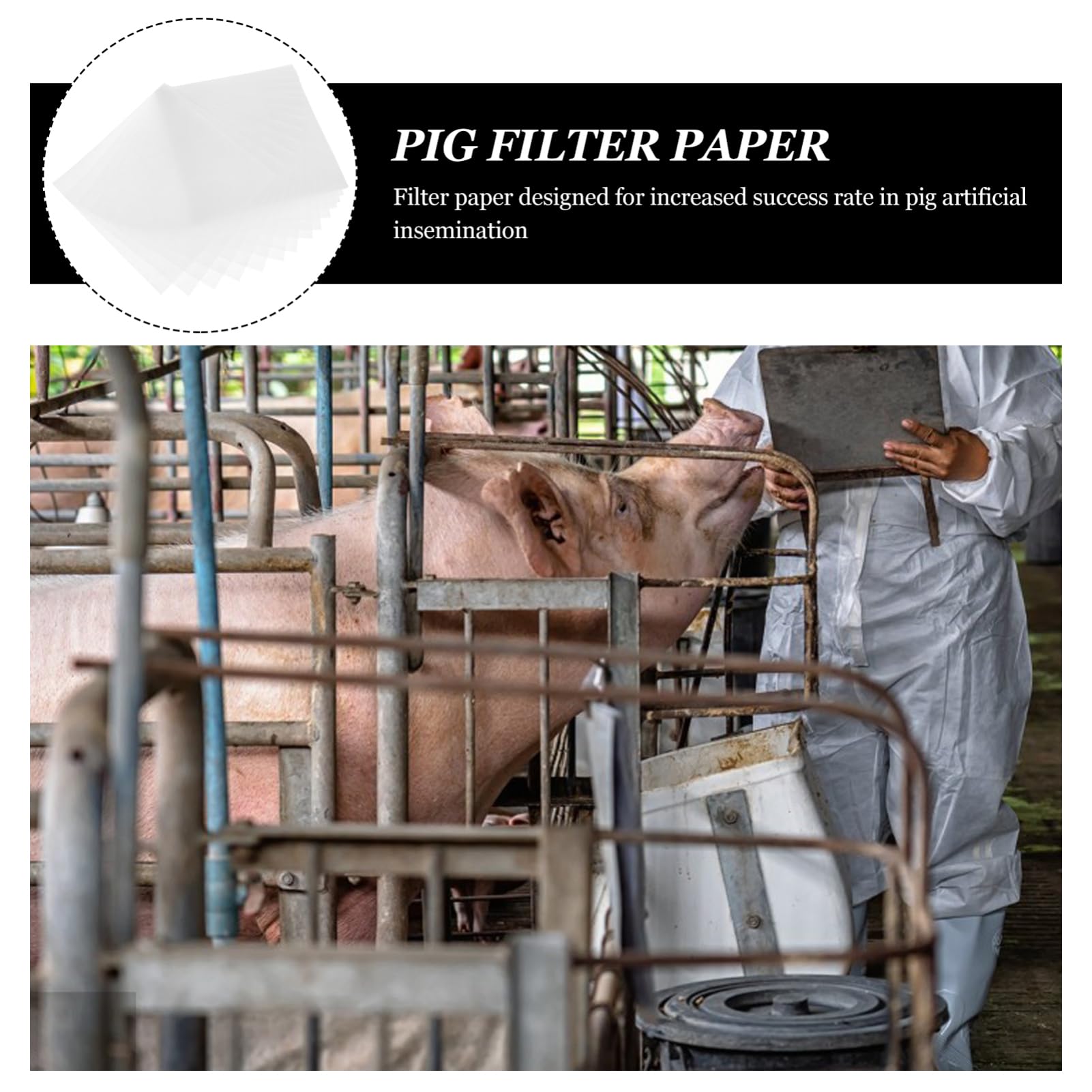 Hemoton Quality Non-Woven Pig Filter Paper 100 Sheets for Positive Pig Simple Design Paper