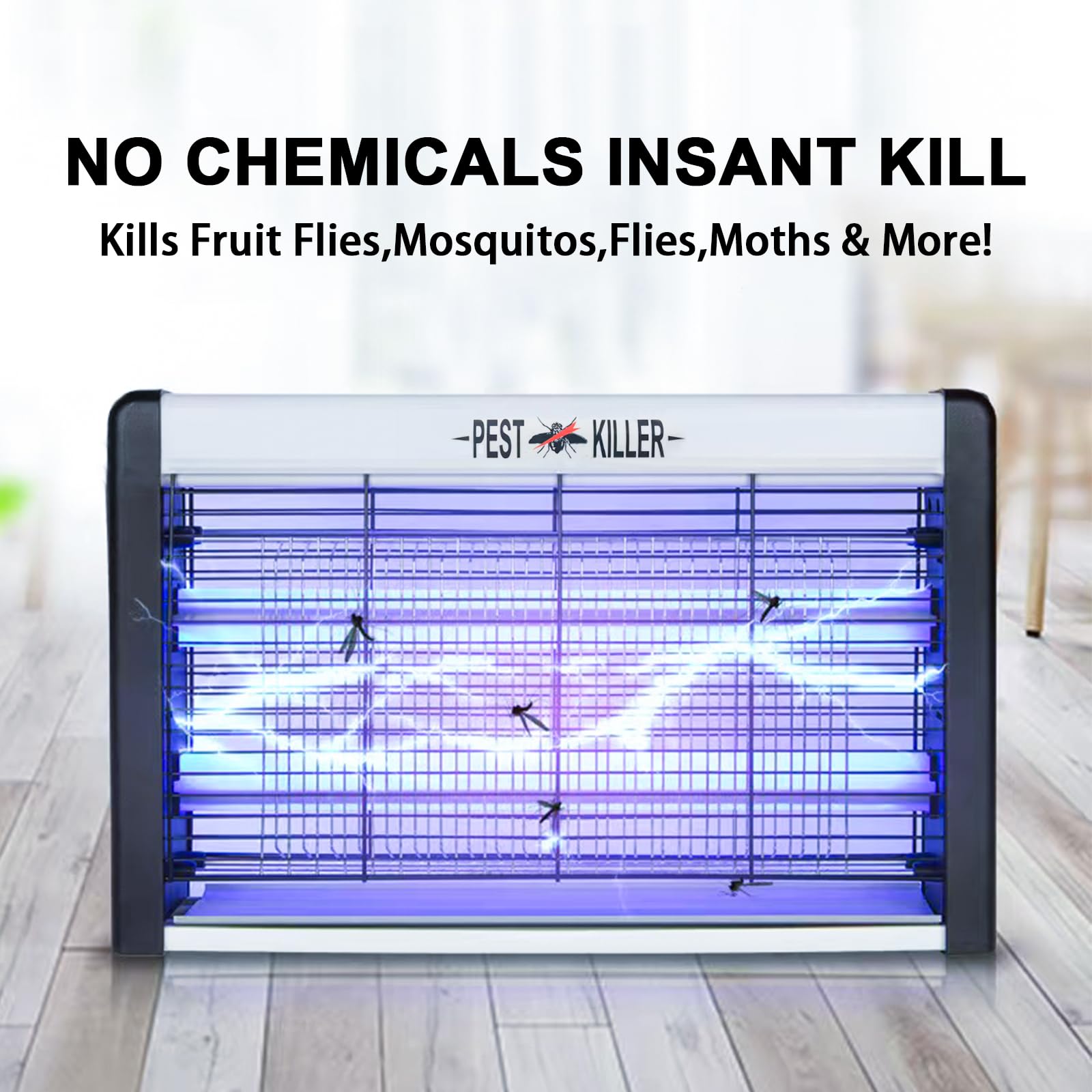 20W Elektrischer Insektenvernichter für den Innenbereich, Mückenfalle mit UV-Licht, Insektenvernichter für Zuhause, Büro, Restaurant