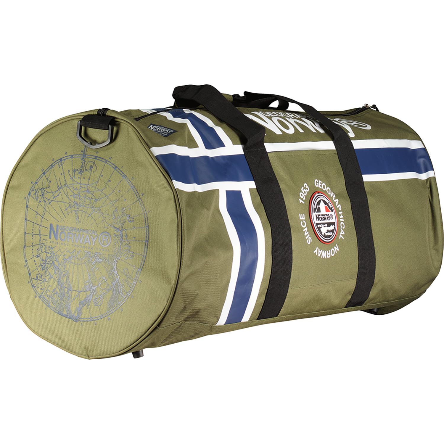 Geographical Norway Shark Borsone Sportivo Poliestere Grande Capacità Tracolla Regolabile Chiusura Con Zip Viaggio Fitness Allenamento (Cachi)