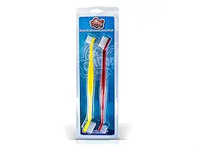 Kit Bucal 2 escovas cabo longo para escovar os dentes de Cães e Gato, Anti-tártaro