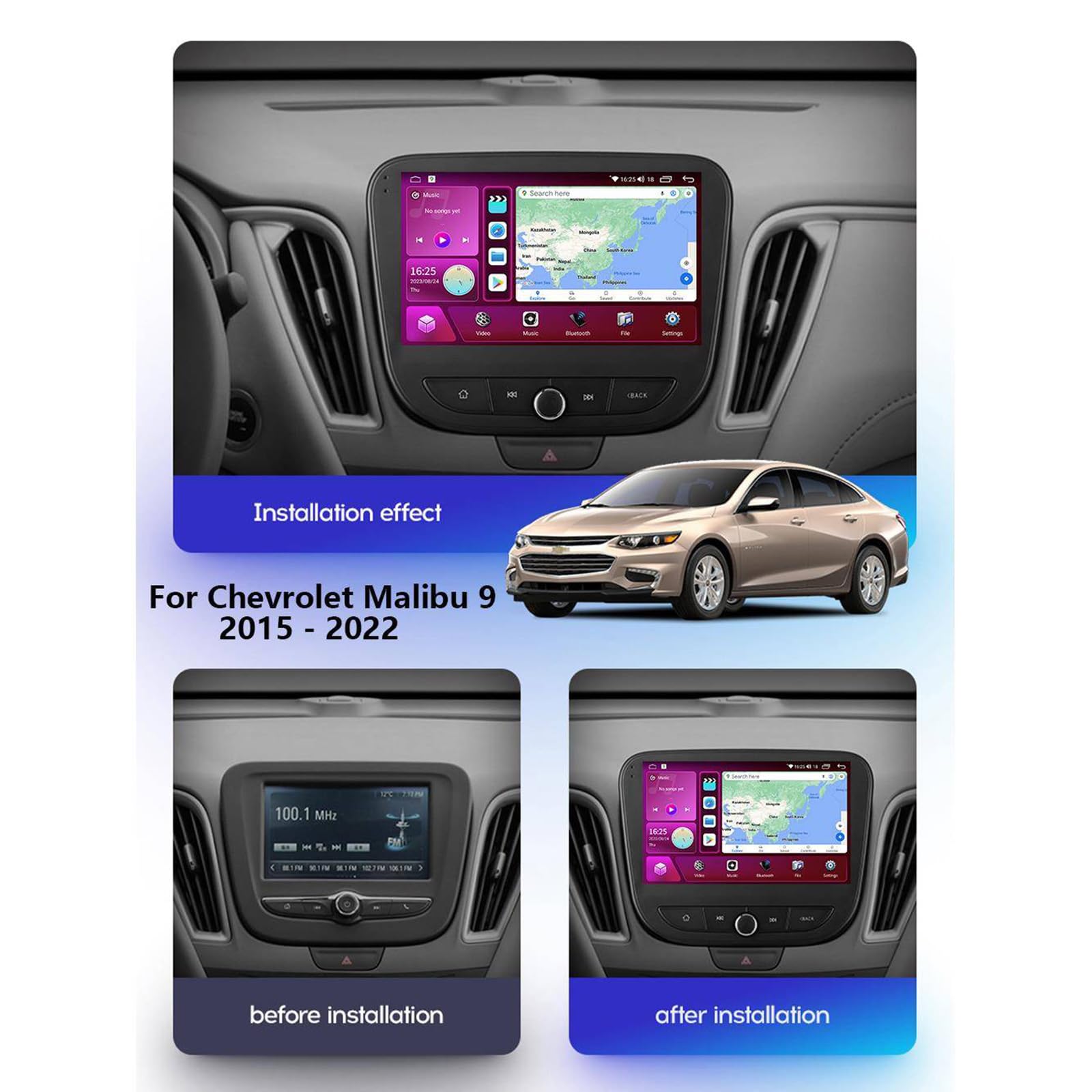 Radio Samochodowe Android 15 do Che-vrolet Malibu 9 2015–2022