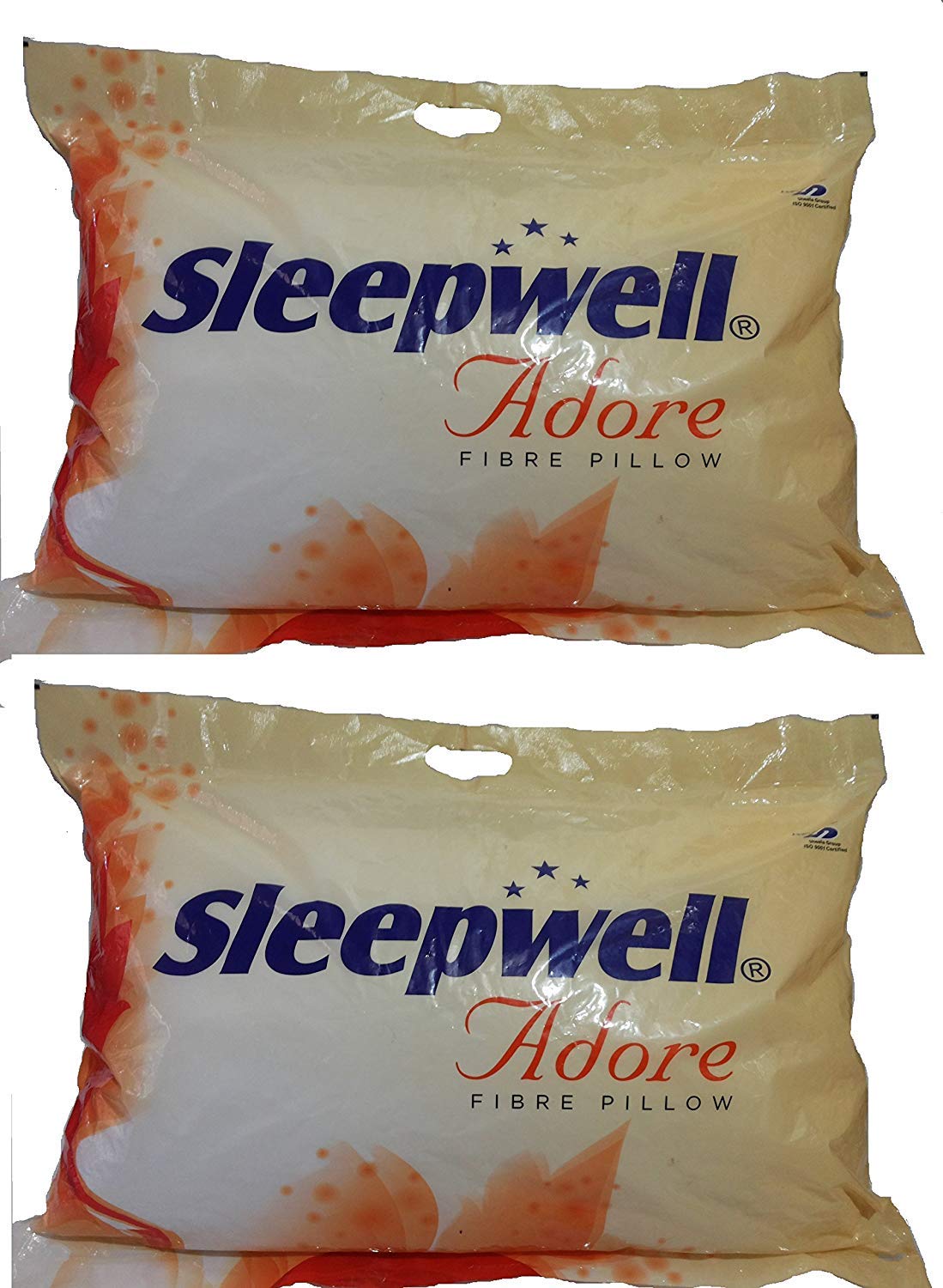 Sleepwell AdoreXL Fibre Pillow Pack of 2 Amazon.in Home & Kitchen