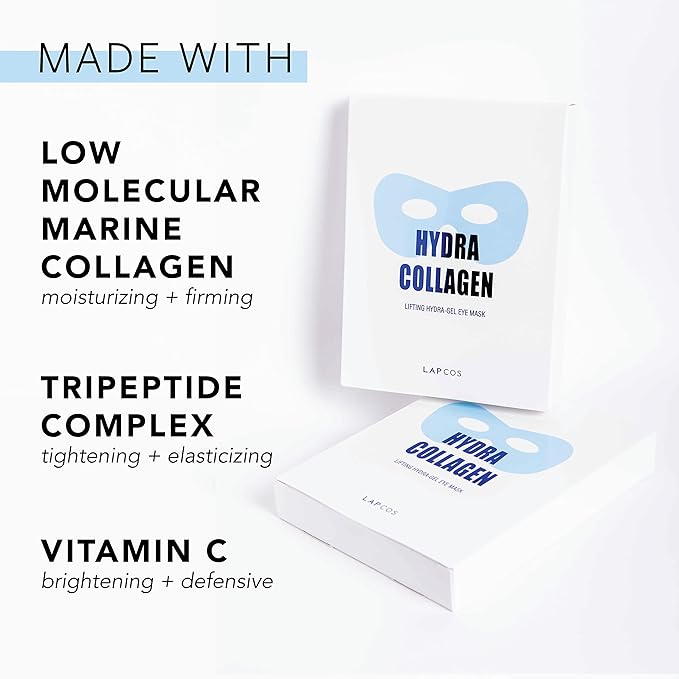 In addition to marine collagen, LAPCOS Collagen Under Eye Patches also contain vitamin C. This potent antioxidant helps protect the skin from harmful free radicals, reducing oxidative stress that can contribute to premature aging. Furthermore, vitamin C plays a crucial role in brightening the skin, promoting a more even tone and diminishing the appearance of dark circles.