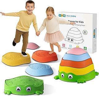Stepping Stones for Kids Balance, Non-slip Toddlers Sensory Stepping Stones Toys Indoor&Outdoor Play, Promoting