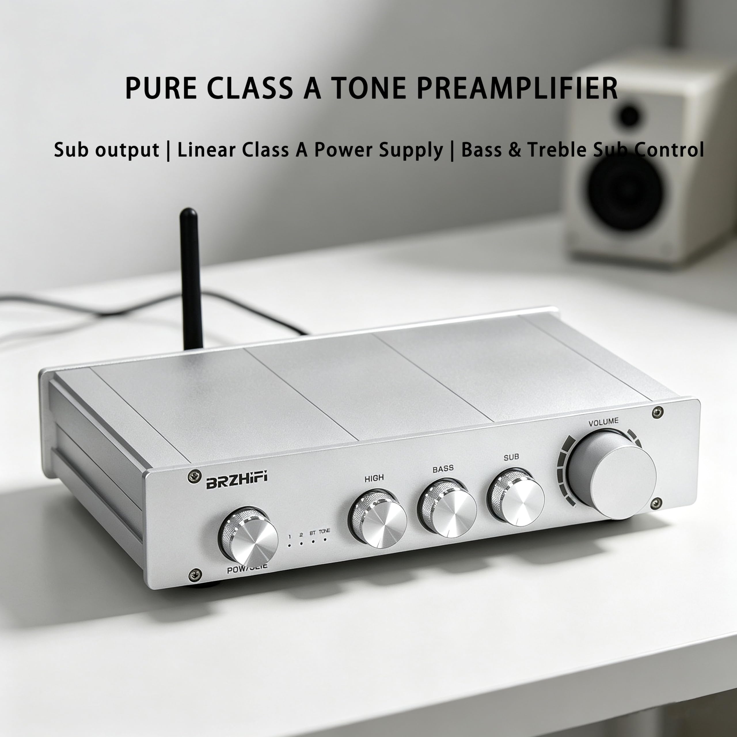 Amazon.com: BRZHIFI L1B Pure Class A Preamp 2.1 Channel Bass