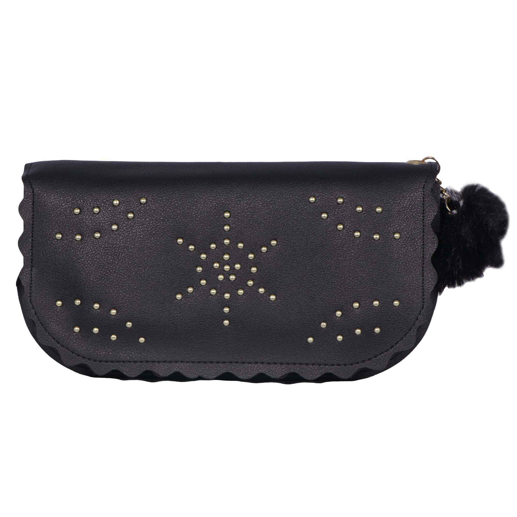 Black PU Leather Ladies Purse Clutch Wallet for Women Girls LW714-image-36