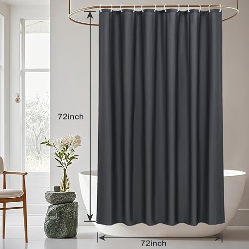 Vista 104 de AooHome - Forro para cortina de ducha, Tela, Blanco sólido Blanco Sólido,Azul,Rosa,Beige Sólido,Chocolate,Gris Oscuro,Gris claro,Azul marino