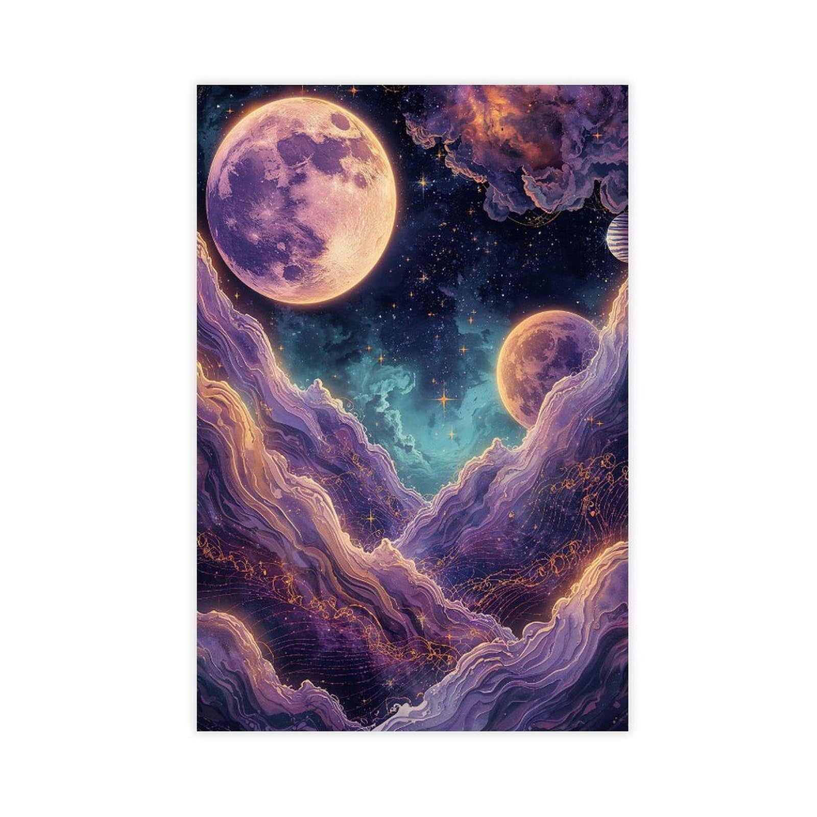 WRTYVE Lunar Serenity Poster Canvas Poster for Home Decor Gift